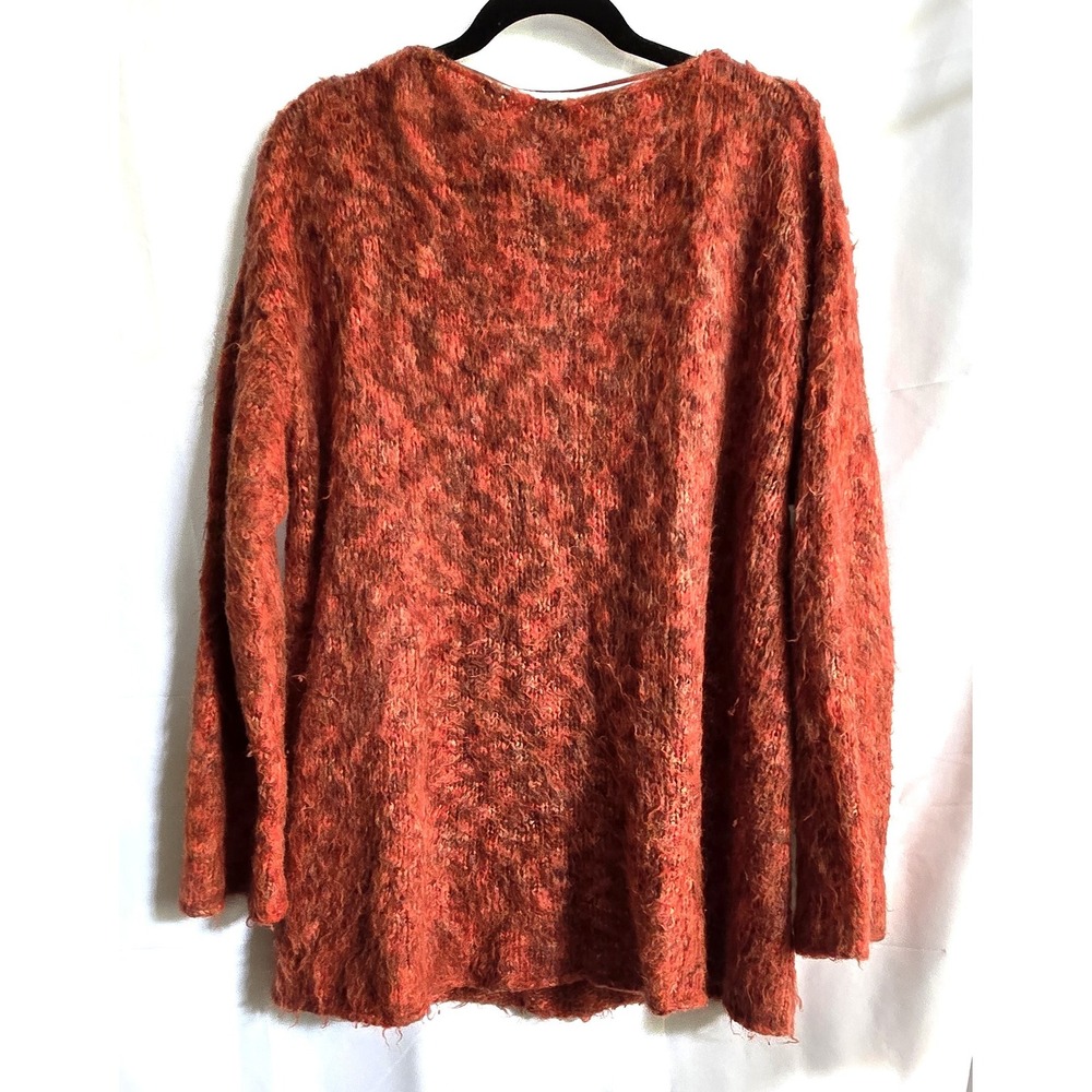 M‎ Free People Sweater Tunic Orange Knit Pullover Oversized chunky sweater - Picture 5 of 9